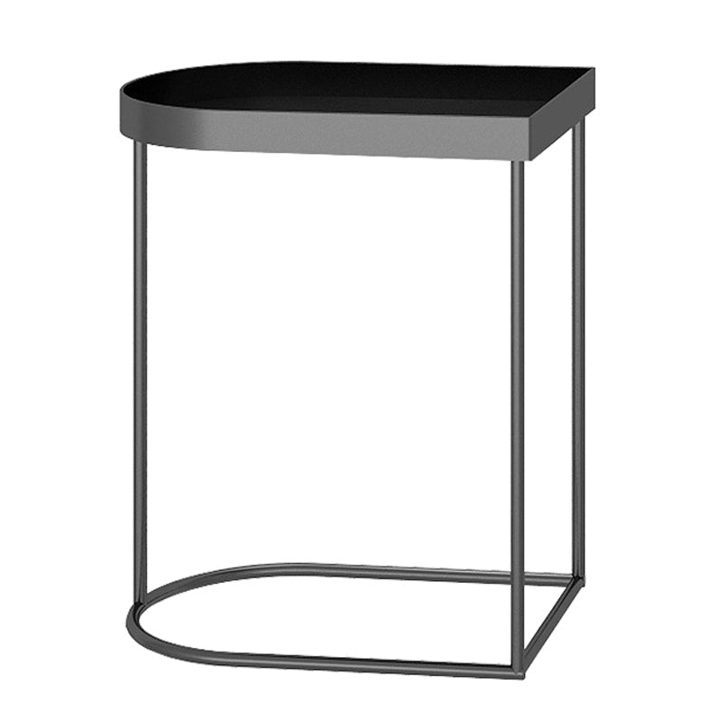 Mid-Century Tray Top Corner Table Frame Metal Side End Table Clearhalo 'Coffee & Accent Tables' 'End & Side Tables' 'end_side_tables' 'furn' 'furn_end_side_tables' 'Furniture' 'Living Room Furniture' 6217380