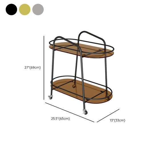 Modern Double Tier Corner Table Glass Side End Table with Storage Clearhalo 'Coffee & Accent Tables' 'End & Side Tables' 'end_side_tables' 'furn' 'furn_end_side_tables' 'Furniture' 'Living Room Furniture' 6217401