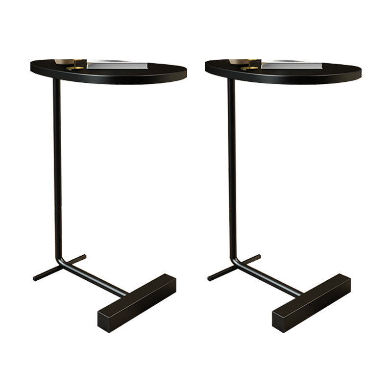 Mesa de madera de madera de 23.6 pulgadas de altura moderna de la esquina C para sala de estar