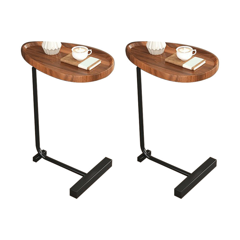 Mesa de madera de madera de 23.6 pulgadas de altura moderna de la esquina C para sala de estar