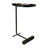 Mesa de madera de madera de 23.6 pulgadas de altura moderna de la esquina C para sala de estar