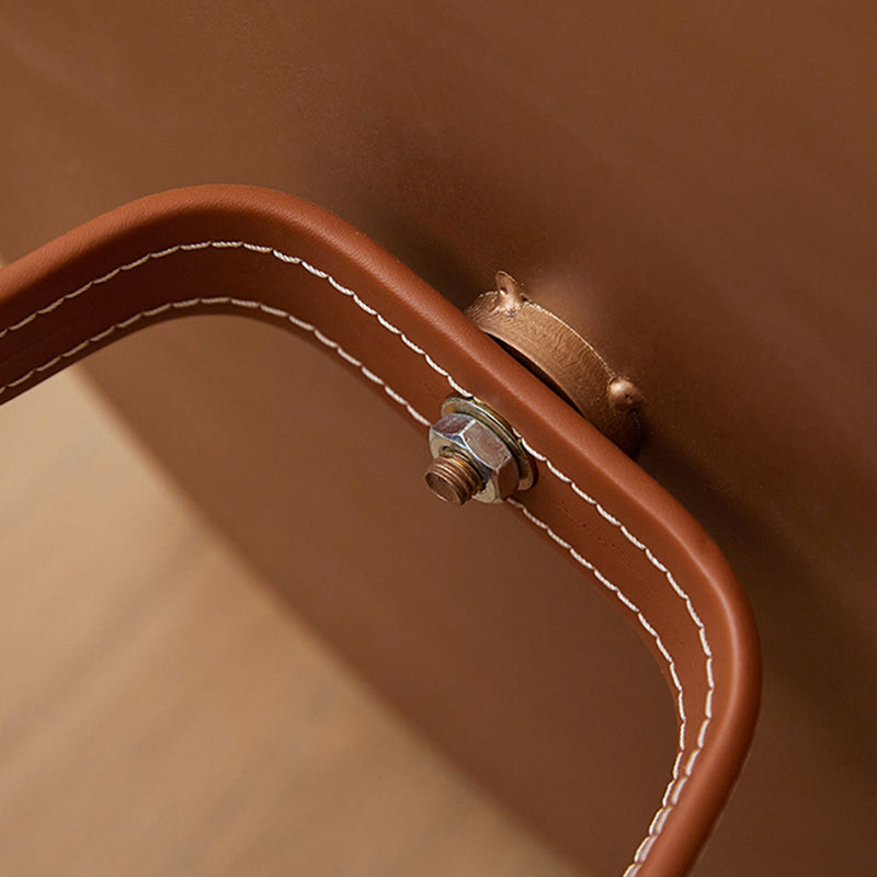 Mesa de mesa de la esquina de pedestal de mediados de siglo Mesa al final del lado superior con almacenamiento