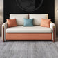 Faux leather Sofa Bed in Orange 37.40" Wide Beige Sleeper Sofa