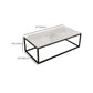 Marble Metal Frame Coffee Table Luxurious Rectangular Cocktail Table Clearhalo 'Coffee & Accent Tables' 'Coffee Tables' 'coffee_tables' 'furn' 'furn_coffee_tables' 'Furniture' 'Living Room Furniture' 6217523