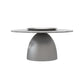 Glam Round Slate Cocktail Table Tray Top Brushed Metal Coffee Table 31.5"L x 31.5"W x 16"H Silver Clearhalo 'Coffee & Accent Tables' 'Coffee Tables' 'coffee_tables' 'furn' 'furn_coffee_tables' 'Furniture' 'Living Room Furniture' 6217541