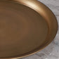 Glam Round Slate Cocktail Table Tray Top Brushed Metal Coffee Table Clearhalo 'Coffee & Accent Tables' 'Coffee Tables' 'coffee_tables' 'furn' 'furn_coffee_tables' 'Furniture' 'Living Room Furniture' 6217548