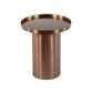 Mid-Century Modern Steel Coffee Table Pedestal Tray Top Cocktail Table 16.5"L x 16.5"W x 18.5 "H Rose Gold Clearhalo 'Coffee & Accent Tables' 'Coffee Tables' 'coffee_tables' 'furn' 'furn_coffee_tables' 'Furniture' 'Living Room Furniture' 6217560
