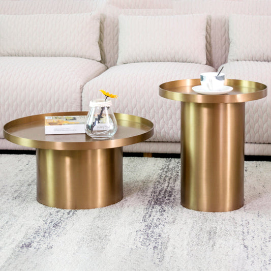 ミッドセンチュリーモダンスチールコーヒーテーブルペデスタルトレイトップカクテルテーブル