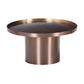 Mid-Century Modern Steel Coffee Table Pedestal Tray Top Cocktail Table 24"L x 24"W x 12"H Rose Gold Clearhalo 'Coffee & Accent Tables' 'Coffee Tables' 'coffee_tables' 'furn' 'furn_coffee_tables' 'Furniture' 'Living Room Furniture' 6217566