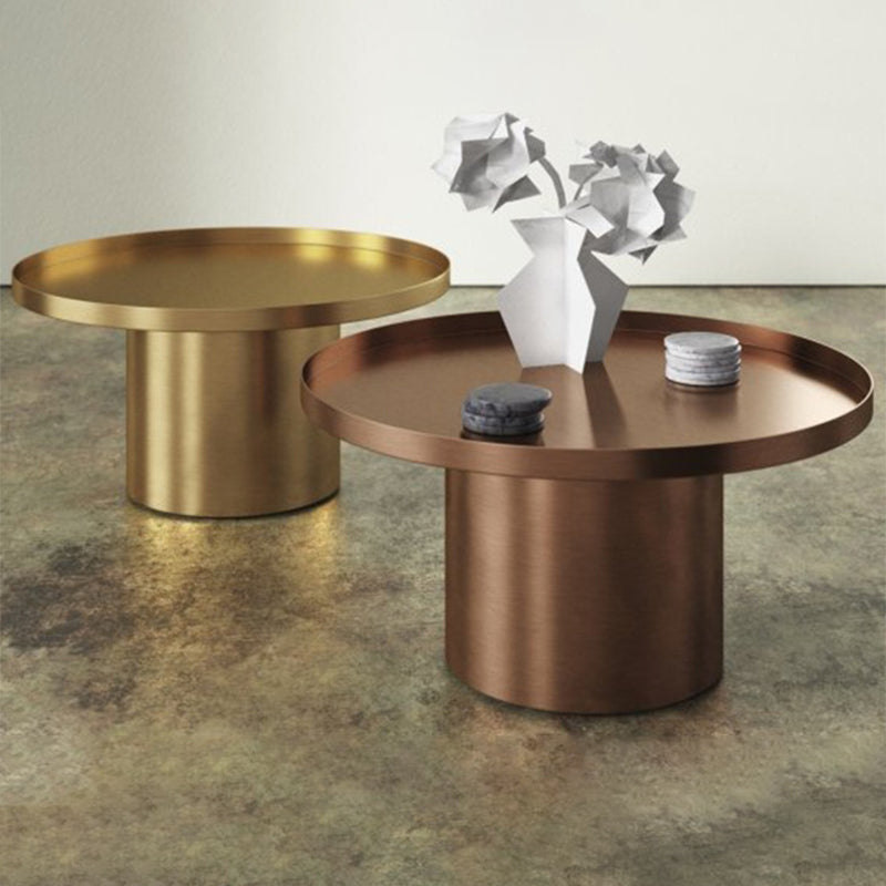 Mid-Century Modern Steel Coffee Table Pedestal Tray Top Cocktail Table Clearhalo 'Coffee & Accent Tables' 'Coffee Tables' 'coffee_tables' 'furn' 'furn_coffee_tables' 'Furniture' 'Living Room Furniture' 6217575