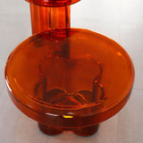 Modern Clear Glass Coffee Table Pedestal Round Simple Cocktail Table