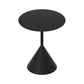 Pedestal Cocktail Table Set Mid-Century Metal Round Coffee Table 19"L x 19"W x 22"H Black Clearhalo 'Coffee & Accent Tables' 'Coffee Tables' 'coffee_tables' 'furn' 'furn_coffee_tables' 'Furniture' 'Living Room Furniture' 6217631