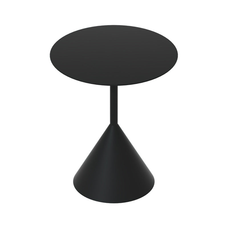 Pedestal Cocktail Table Set Mid-Century Metal Round Coffee Table 19"L x 19"W x 22"H Black Clearhalo 'Coffee & Accent Tables' 'Coffee Tables' 'coffee_tables' 'furn' 'furn_coffee_tables' 'Furniture' 'Living Room Furniture' 6217631