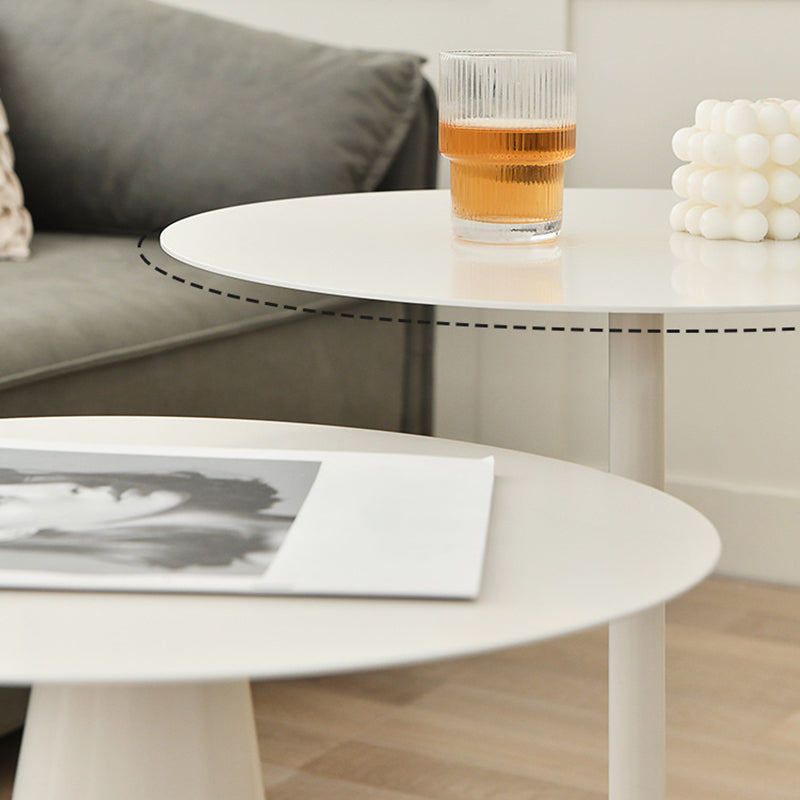 Pedestal Cocktail Table Set Mid-Century Metal Round Coffee Table Clearhalo 'Coffee & Accent Tables' 'Coffee Tables' 'coffee_tables' 'furn' 'furn_coffee_tables' 'Furniture' 'Living Room Furniture' 6217632