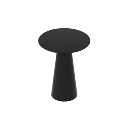 Pedestal Cocktail Table Set Mid-Century Metal Round Coffee Table 16"L x 16"W x 20"H Black Clearhalo 'Coffee & Accent Tables' 'Coffee Tables' 'coffee_tables' 'furn' 'furn_coffee_tables' 'Furniture' 'Living Room Furniture' 6217636