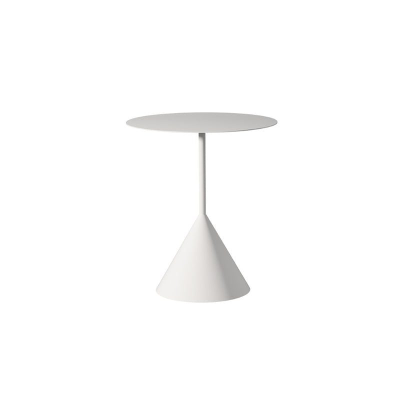 Pedestal Cocktail Table Set Mid-Century Metal Round Coffee Table 19"L x 19"W x 22"H White Clearhalo 'Coffee & Accent Tables' 'Coffee Tables' 'coffee_tables' 'furn' 'furn_coffee_tables' 'Furniture' 'Living Room Furniture' 6217637