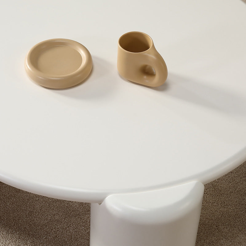 Table basse ronde en bois d'ingénierie Table de cocktail moderne à 4 pieds