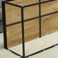 Rectangular Wooden Cocktail Table Metal Frame Coffee Table in Black Clearhalo 'Coffee & Accent Tables' 'Coffee Tables' 'coffee_tables' 'furn' 'furn_coffee_tables' 'Furniture' 'Living Room Furniture' 6217661