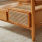4 Legs Coffee Table with Shelf Modern Glass Top Cocktail Table Clearhalo 'Coffee & Accent Tables' 'Coffee Tables' 'coffee_tables' 'furn' 'furn_coffee_tables' 'Furniture' 'Living Room Furniture' 6217673