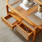 4 Legs Coffee Table with Shelf Modern Glass Top Cocktail Table Clearhalo 'Coffee & Accent Tables' 'Coffee Tables' 'coffee_tables' 'furn' 'furn_coffee_tables' 'Furniture' 'Living Room Furniture' 6217676