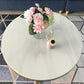 Modern Round Slate Coffee Table Cross Legs Cocktail Table in Gold Clearhalo 'Coffee & Accent Tables' 'Coffee Tables' 'coffee_tables' 'furn' 'furn_coffee_tables' 'Furniture' 'Living Room Furniture' 6217719