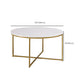 Modern Round Slate Coffee Table Cross Legs Cocktail Table in Gold Clearhalo 'Coffee & Accent Tables' 'Coffee Tables' 'coffee_tables' 'furn' 'furn_coffee_tables' 'Furniture' 'Living Room Furniture' 6217722