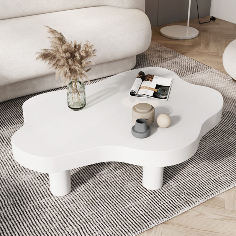 Geometric 3 Legs Coffee Table Scandinavian 1 Single Cocktail Table White Clearhalo 'Coffee & Accent Tables' 'Coffee Tables' 'coffee_tables' 'furn' 'furn_coffee_tables' 'Furniture' 'Living Room Furniture' 6217734