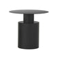 Round Iron Coffee Table Mid-Century Pedestal 2 Pieces Cocktail Table Set 22"L x 22"W x 20"H Black Clearhalo 'Coffee & Accent Tables' 'Coffee Tables' 'coffee_tables' 'furn' 'furn_coffee_tables' 'Furniture' 'Living Room Furniture' 6217747