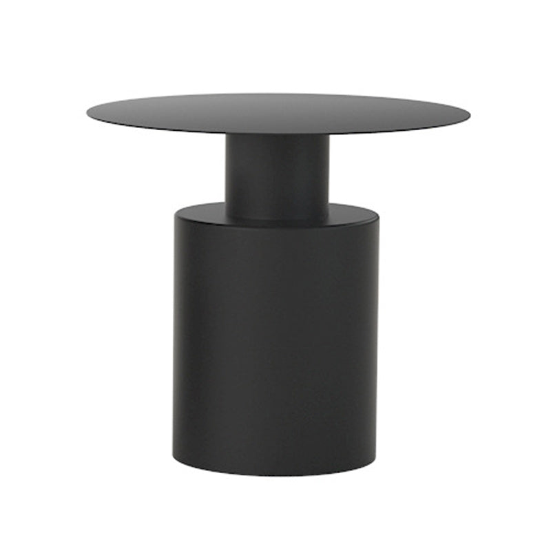 Round Iron Coffee Table Mid-Century Pedestal 2 Pieces Cocktail Table Set 22"L x 22"W x 20"H Black Clearhalo 'Coffee & Accent Tables' 'Coffee Tables' 'coffee_tables' 'furn' 'furn_coffee_tables' 'Furniture' 'Living Room Furniture' 6217747