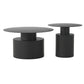 Round Iron Coffee Table Mid-Century Pedestal 2 Pieces Cocktail Table Set Clearhalo 'Coffee & Accent Tables' 'Coffee Tables' 'coffee_tables' 'furn' 'furn_coffee_tables' 'Furniture' 'Living Room Furniture' 6217748