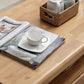 Nordic Solid Wood Coffee Table 4-Drawer 1-Shelf Cocktail Table