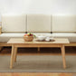 Solid Wood 4 Legs Coffee Table Nordic 17.7" High Cocktail Table