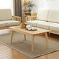 Solid Wood 4 Legs Coffee Table Nordic 17.7" High Cocktail Table
