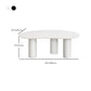 Round Black/White Coffee Table 3 Legs 1 Single Cocktail Table