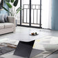 Pedestal 1 Single Coffee Table Luxurious Stone Top Cocktail Table