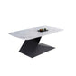Pedestal 1 Single Coffee Table Luxurious Stone Top Cocktail Table