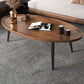 Modern Style Tray Top Coffee Table 3/4 Legs Simple Cocktail Table 31.5"L x 22"W x 15"H Walnut Clearhalo 'Coffee & Accent Tables' 'Coffee Tables' 'coffee_tables' 'furn' 'furn_coffee_tables' 'Furniture' 'Living Room Furniture' 6217928