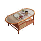 4 Legs Coffee Table Modernism Wood Cocktail Table in Natural