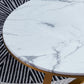 Luxurious Coffee Table Metal Cross Legs Cocktail Table in Gold