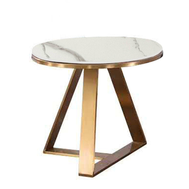 Luxurious Coffee Table Metal Cross Legs Cocktail Table in Gold