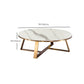 Luxurious Coffee Table Metal Cross Legs Cocktail Table in Gold