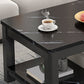 Tavolino da caffè moderno in vetro con 4 gambe e 1 ripiano. Tavolino da cocktail semplice