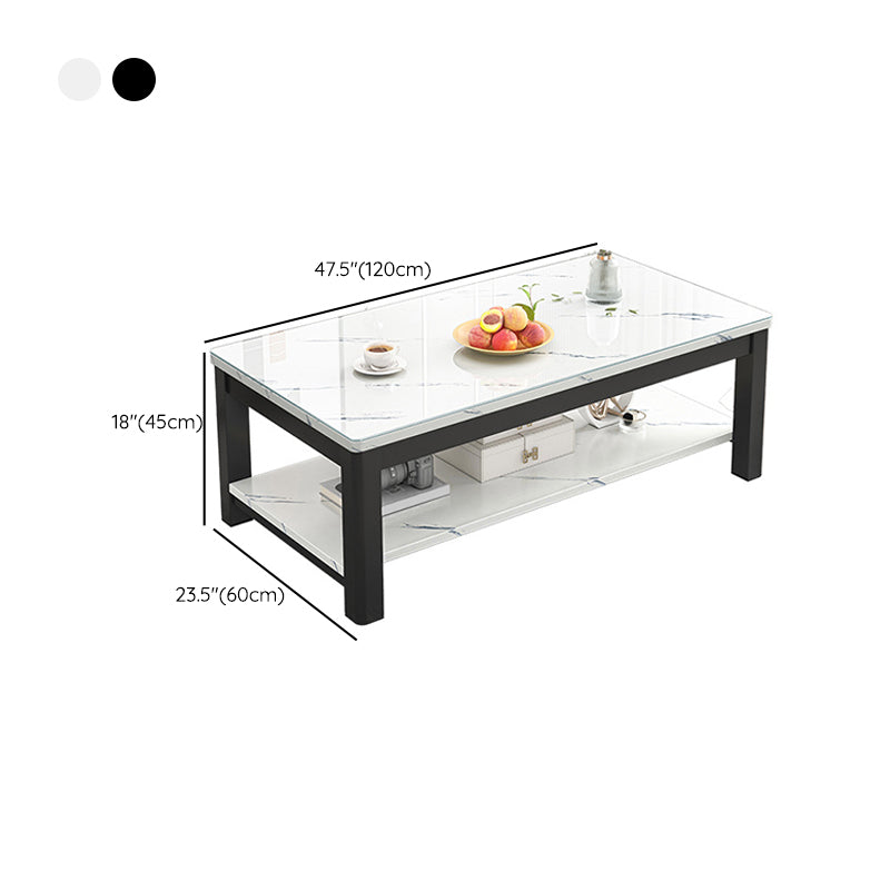 Tavolino da caffè moderno in vetro con 4 gambe e 1 ripiano. Tavolino da cocktail semplice