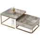 Frame Base 2 Nesting Coffee Table with Storage Metal Coffee Table Set Clearhalo 'Coffee & Accent Tables' 'Coffee Tables' 'coffee_tables' 'furn' 'furn_coffee_tables' 'Furniture' 'Living Room Furniture' 6217999