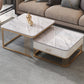 Frame Base 2 Nesting Coffee Table with Storage Metal Coffee Table Set White Clearhalo 'Coffee & Accent Tables' 'Coffee Tables' 'coffee_tables' 'furn' 'furn_coffee_tables' 'Furniture' 'Living Room Furniture' 6218004