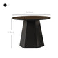 Mid-Century Iron Round Pedestal Coffee Cocktail Table Set in Black & White