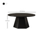 Mid-Century Iron Round Pedestal Coffee Cocktail Table Set in Black & White