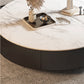 Metal Drum Coffee Table with Storage Round Cocktail Table in Black Clearhalo 'Coffee & Accent Tables' 'Coffee Tables' 'coffee_tables' 'furn' 'furn_coffee_tables' 'Furniture' 'Living Room Furniture' 6218034