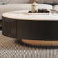 Metal Drum Coffee Table with Storage Round Cocktail Table in Black Clearhalo 'Coffee & Accent Tables' 'Coffee Tables' 'coffee_tables' 'furn' 'furn_coffee_tables' 'Furniture' 'Living Room Furniture' 6218035
