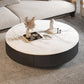 Metal Drum Coffee Table with Storage Round Cocktail Table in Black Clearhalo 'Coffee & Accent Tables' 'Coffee Tables' 'coffee_tables' 'furn' 'furn_coffee_tables' 'Furniture' 'Living Room Furniture' 6218040